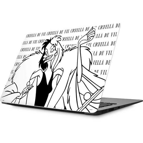 Disney Villains Cruella de Vil Black and White Apple MacBook Skin