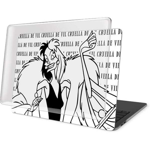 Disney Villains Cruella de Vil Black and White MacBook Pro 16in (2019-20) Case plus Skin