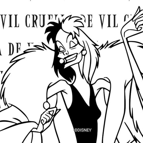 Disney Villains Cruella de Vil Black and White Moto E5 Play Skin