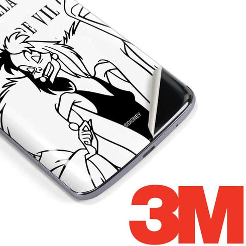 Disney Villains Cruella de Vil Black and White Moto E5 Plus Skin