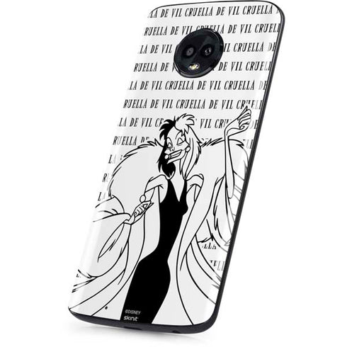 Disney Villains Cruella de Vil Black and White Moto G6 Skin