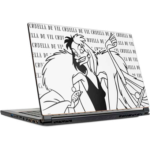 Disney Villains Cruella de Vil Black and White MSI GS65 Stealth Laptop Skin