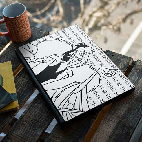 Disney Villains Cruella de Vil Black and White MSI GS65 Stealth Laptop Skin