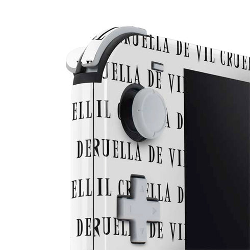 Disney Villains Cruella de Vil Black and White Nintendo Switch Lite Skin