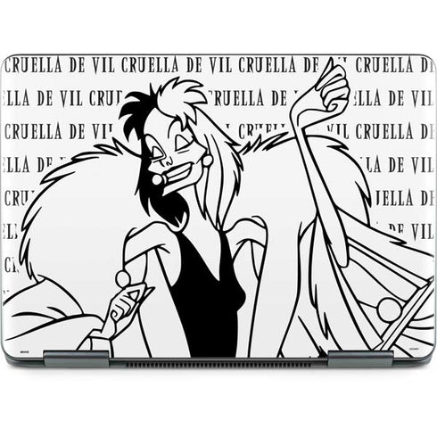 Disney Villains Cruella de Vil Black and White Notebook 9 Pro 13in (2017) Skin