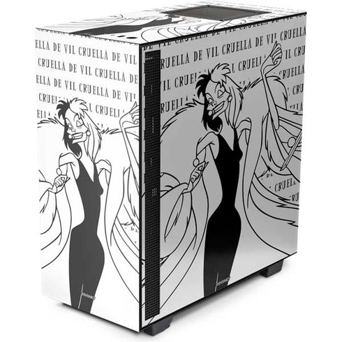 Disney Villains Cruella de Vil Black and White NZXT H510 Compact ATX Mid-Tower Case Skin