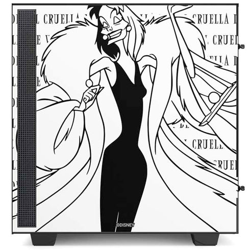 Disney Villains Cruella de Vil Black and White NZXT H510 Compact ATX Mid-Tower Case Skin