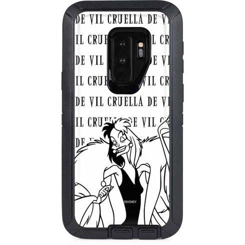 Disney Villains Cruella de Vil Black and White Otterbox Defender Galaxy Skin