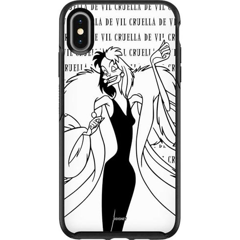 Disney Villains Cruella de Vil Black and White Otterbox Symmetry iPhone Skin