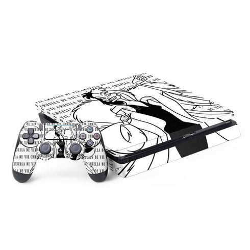 Disney Villains Cruella de Vil Black and White PS4 Slim Bundle Skin