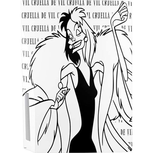 Disney Villains Cruella de Vil Black and White PS5 Bundle Skin
