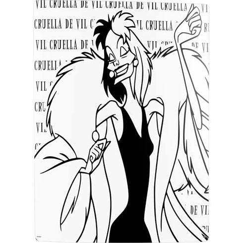 Disney Villains Cruella de Vil Black and White PS5 Digital Edition Bundle Skin