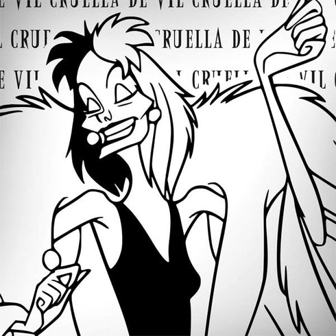 Disney Villains Cruella de Vil Black and White HP Spectre Skin