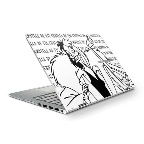 Disney Villains Cruella de Vil Black and White HP Spectre Skin