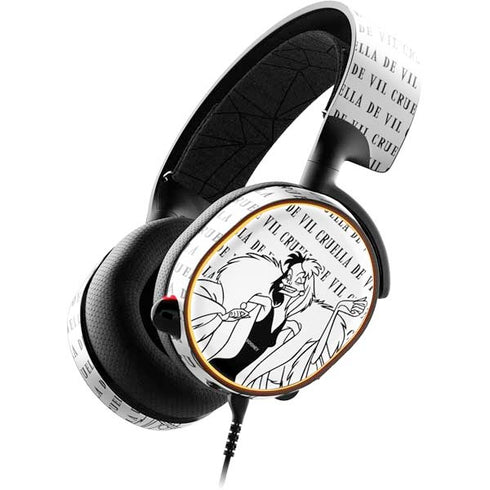 Disney Villains Cruella de Vil Black and White SteelSeries Arctis 5 Skin