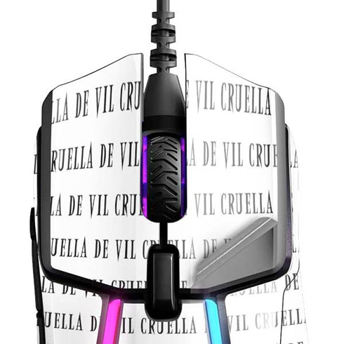 Disney Villains Cruella de Vil Black and White SteelSeries Rival 600 Gaming Mouse Skin