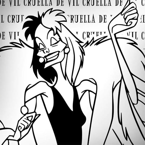 Disney Villains Cruella de Vil Black and White Surface Book 2 15in Skin