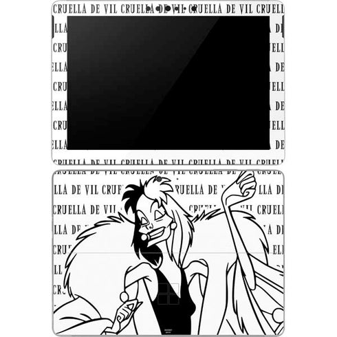 Disney Villains Cruella de Vil Black and White Surface Go Skin