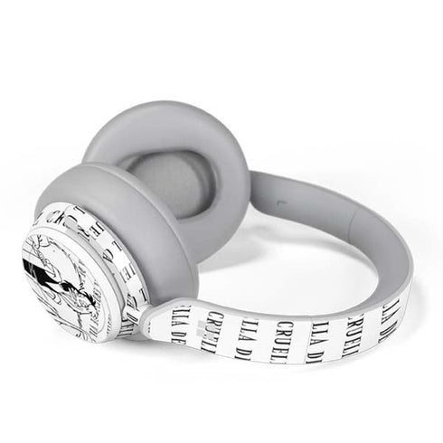 Disney Villains Cruella de Vil Black and White Surface Headphones Skin