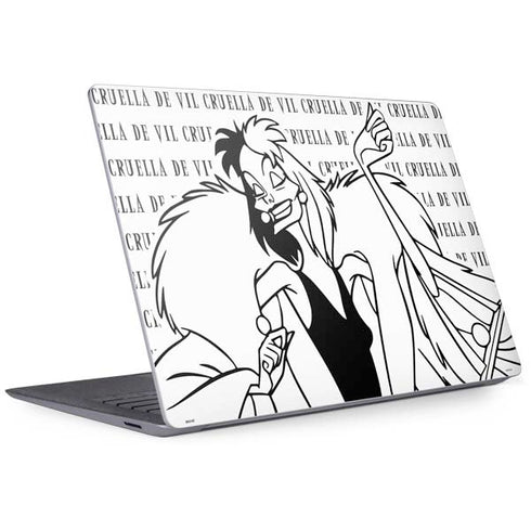 Disney Villains Cruella de Vil Black and White Surface Laptop 3 13.5in Skin