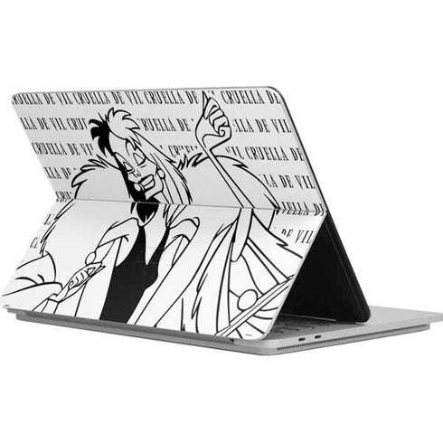 Disney Villains Cruella de Vil Black and White Surface Laptop Studio Skin