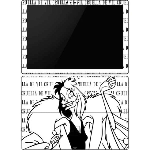 Disney Villains Cruella de Vil Black and White Surface Pro 6 Skin