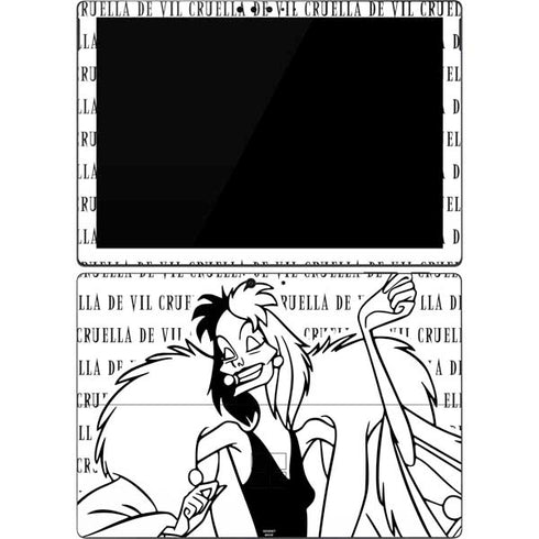 Disney Villains Cruella de Vil Black and White Surface Pro 7 Skin