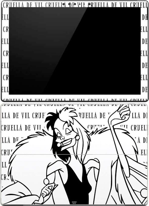 Disney Villains Cruella de Vil Black and White Surface Pro (2017) Skin