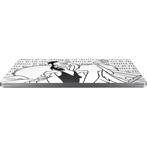 Disney Villains Cruella de Vil Black and White Universal Laptop 11in (8.8 x 6.2in) Skin