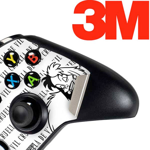 Disney Villains Cruella de Vil Black and White Xbox One Controller Skin