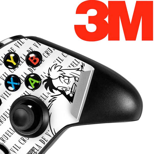 Disney Villains Cruella de Vil Black and White Xbox One S Controller Skin
