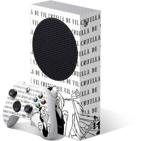 Disney Villains Cruella de Vil Black and White Xbox Series S Skins