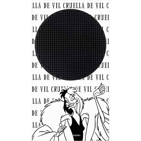Disney Villains Cruella de Vil Black and White Xbox Series S Console Skin