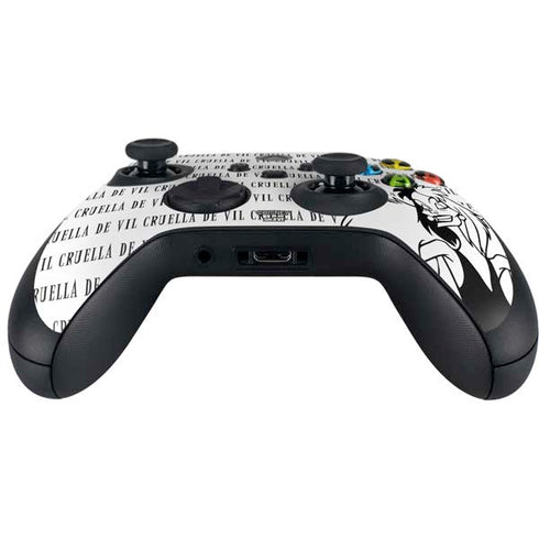 Disney Villains Cruella de Vil Black and White Xbox Series X Controller Skin