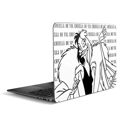 Disney Villains Cruella de Vil Black and White Zenbook UX305FA 13.3in Skin