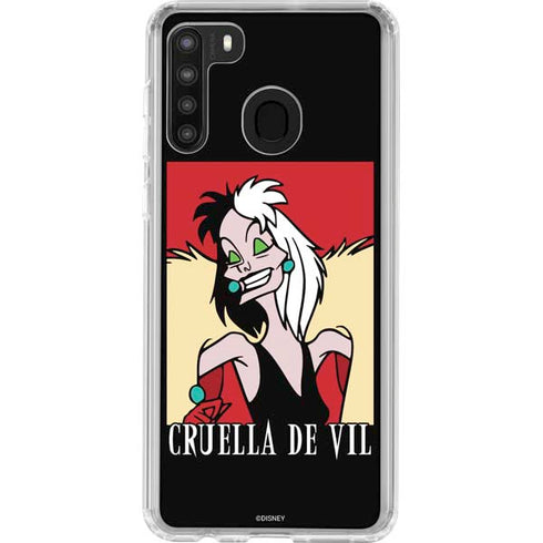 Disney Villains Cruella de Vil Galaxy A21 Clear Case