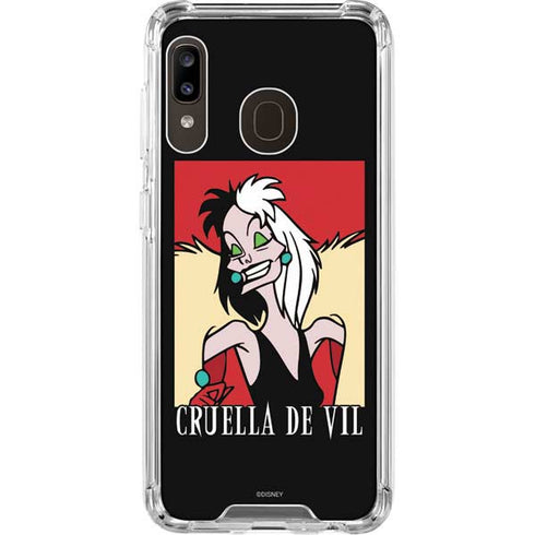 Disney Villains Cruella de Vil Galaxy A30 Clear Case