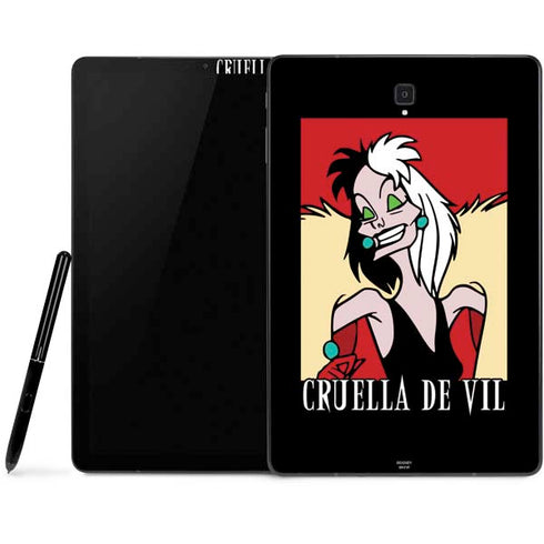 Disney Villains Cruella de Vil Samsung Galaxy Tab Skin