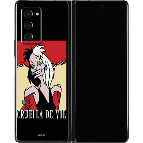 Disney Villains Cruella de Vil Galaxy Z Fold2 5G Skin