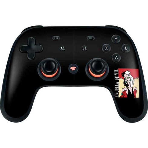 Disney Villains Cruella de Vil Google Stadia Controller Skin