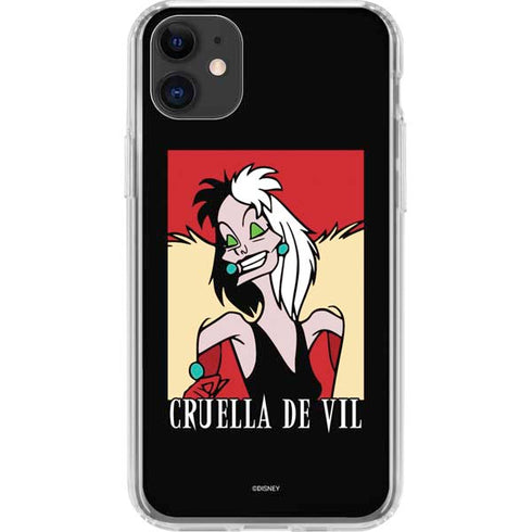 Disney Villains Cruella de Vil iPhone 11 Clear Case