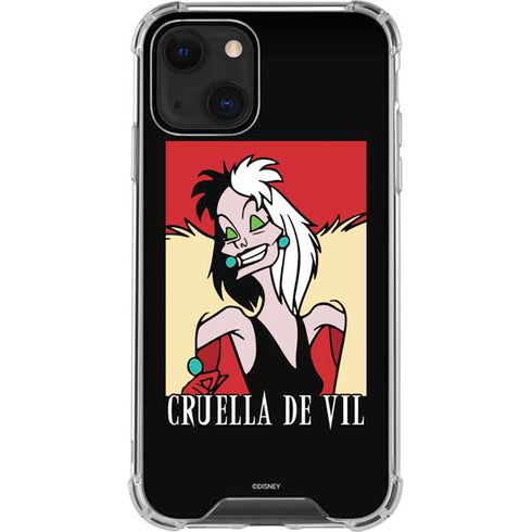 Disney Villains Cruella de Vil iPhone 14 Plus Clear Case