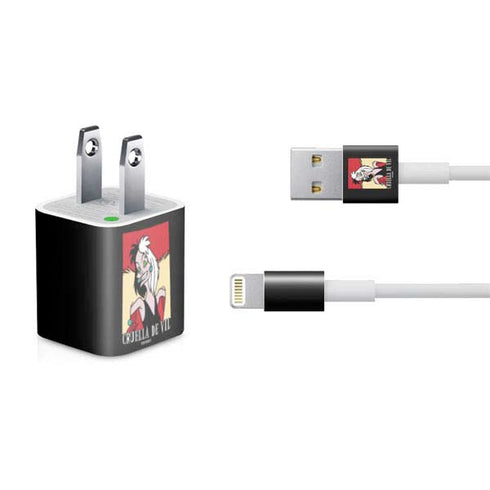 Disney Villains Cruella de Vil iPhone Charger (5W USB) Skin