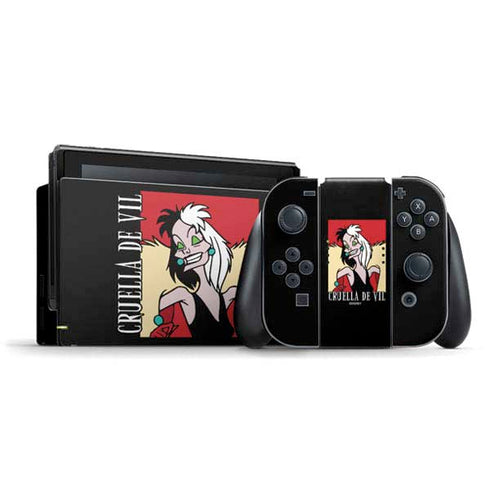 Disney Villains Cruella de Vil Nintendo Switch Bundle Skin