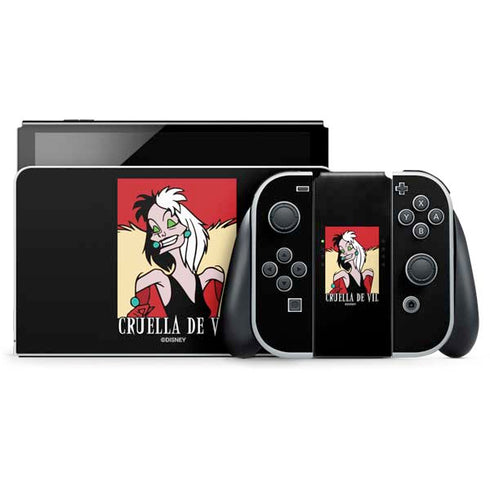 Disney Villains Cruella de Vil Nintendo Switch OLED (2021) Skin