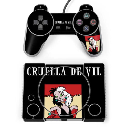 Disney Villains Cruella de Vil PlayStation Classic Bundle Skin