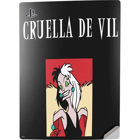 Disney Villains Cruella de Vil PS5 Digital Edition Console Skin