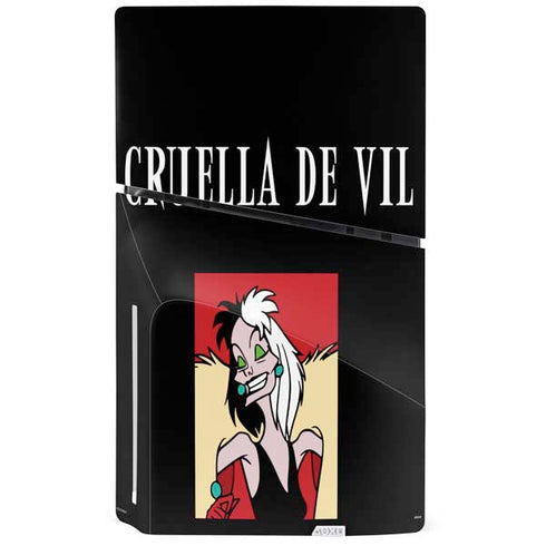 Disney Villains Cruella de Vil PS5 Slim Disk Console Skin