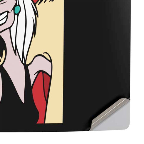 Disney Villains Cruella de Vil PS5 Slim Digital Edition Console Skin