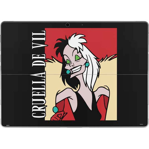 Disney Villains Cruella de Vil Surface Pro 9 Skin